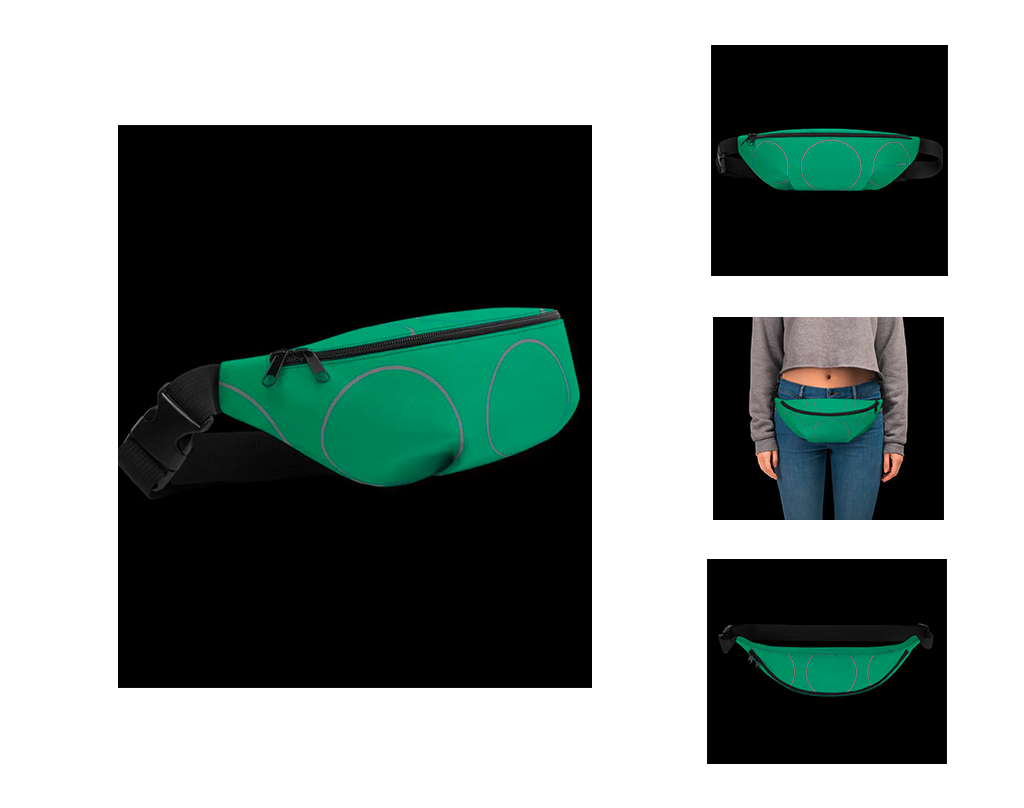 Gürteltasche Grün und Kreise